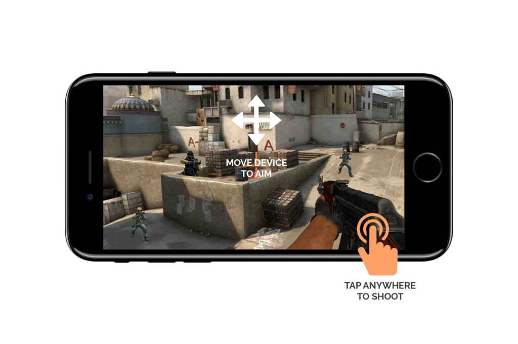Codenhagen mini-game: A Counter Strike inspired mobile game that lets the user aim by moving the device and tap anywhere to shoot.
